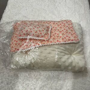 Labubu Doll Plush Bed Pillow Blanket NWT